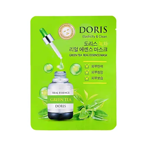 JiGOTT DORIS Тканевая маска  GREEN TEA REAL ESSENCE MASK
