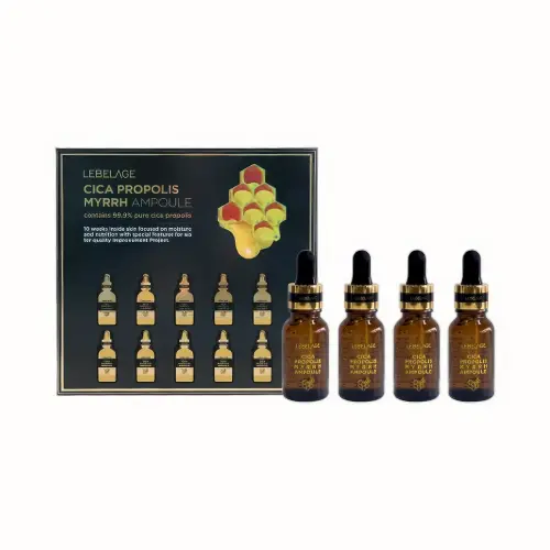 LEBELAGE Набор ампул с центеллой, прополисом и маслом мирры CICA PROPOLIS MYRRH AMPOULE SET