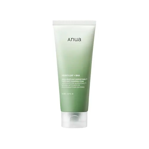 ANUA HEARTLEAF QUERCETINOL CLEANSING FOAM Очищающая пенка с кверцетинолом и экстрактом houttuynia cordata 150ml