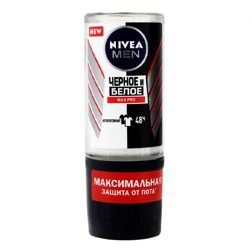Nivea Men Антиперспирант для тела шариковый Чёрное и белое Max Pro 50 ml