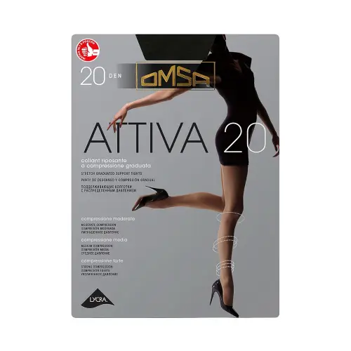 Колготки жен. OMS 268OM Oms Attiva 20 Fumo 5
