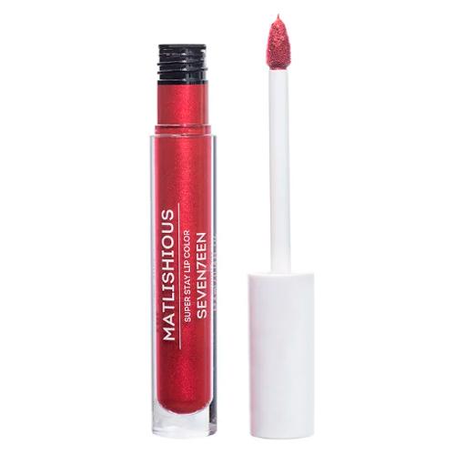 Seventeen Жидкая помада-блеск MATLISHIOUS SUPER STAY LIP COLOR т.11 красный с искрой