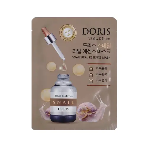 JiGOTT DORIS Тканевая маска SNAIL REAL ESSENCE MASK