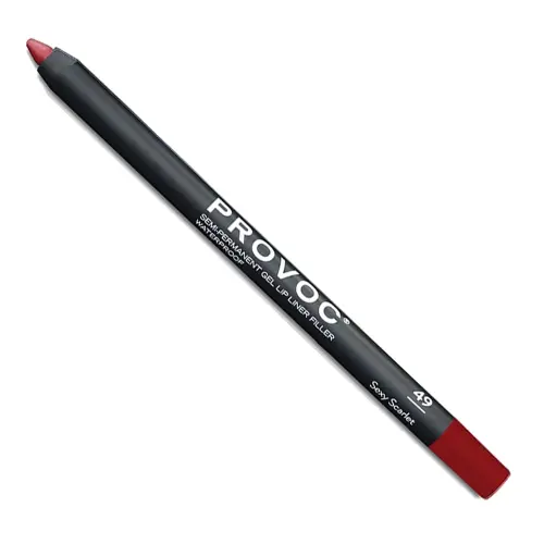 PROVOC Semi-Permanent Gel Lip Liner Filler WP 49 Sexy Scarlet Гелевая подводка в карандаше для губ LPL49