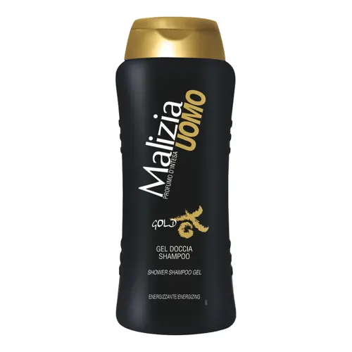 MALIZIA Гель-шампунь для душа  UOMO SHOWER SHAMPOO GEL GOLD 250 ML