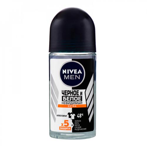 Nivea Men Антиперспирант для тела шариковый Чёрное и белое. Невидимый Extra 50 ml