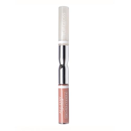 Seventeen Жидкая стойкая помада-блеск 31 ALL DAY LIP COLOR & TOP GLOSS медно-коричневый