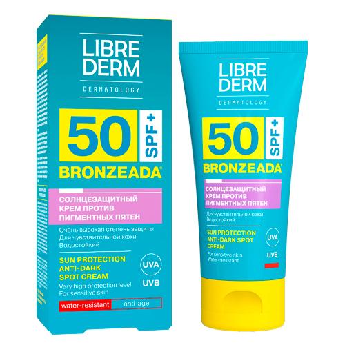 LIBREDERM BRONZEADA солнцезащитный крем против пигментных пятен SPF50, 50 мл