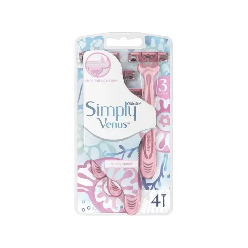 Venus Gillette Одноразовый станок Simply 3 Basic 4шт