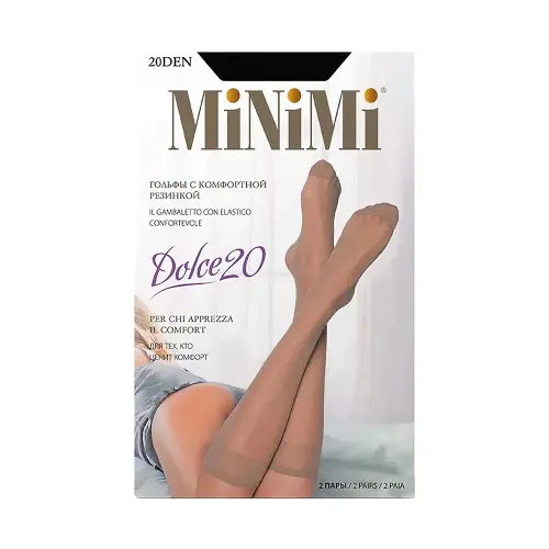 Гольфы жен. MNM gamb. DOLCE 20 Mini DOLCE 20  гольфы (2 пары) Nero 0