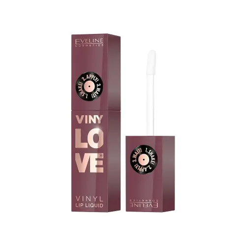 Eveline ЖИДКАЯ ПОМАДА ДЛЯ ГУБ С ВИНИЛОВЫМ ЭФФЕКТОМ  VINYLOVE 4 ML NR 08 PL/ANG