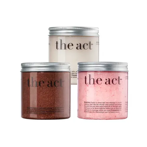 The Act Скрабы набор 3 банки (кокос,шок,грейп) 300гр*3шт
