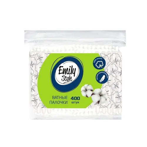 Emily Style ватные палочки пакет 400шт с зиплоком