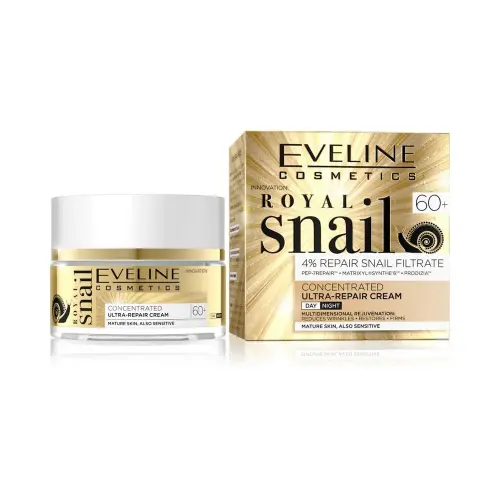КРЕМ-КОНЦЕНТРАТ ДЛЯ ЛИЦА EVELINE ROYAL SNAIL ВОССТАНАВЛИВАЮЩИЙ 60+ 50МЛ
