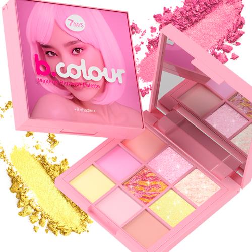 7DAYS B.COLOUR Палетка теней для век / 03 Bubblegum, 9 шт х 1 г