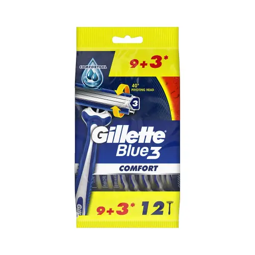 Gillette Blue3 Бритвы одноразовые 9+3шт