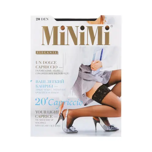 Чулки жен. Minimi autoreg. CAPRICCIO 20 Mini CAPRICCIO 20  Чулки Nero 2(S/M)
