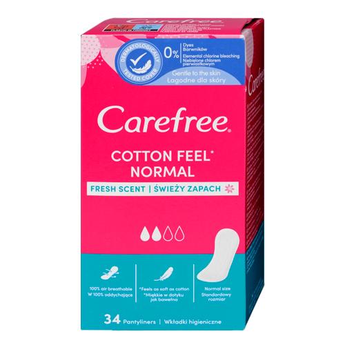 Carefree® Cotton Fresh салфетки воздухопроницаемые ароматизированные 34 шт