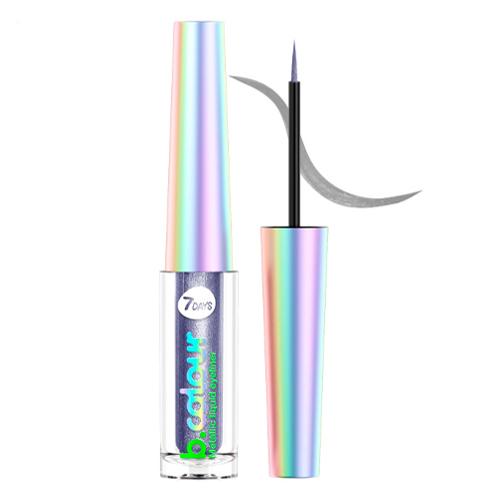 7DAYS B.COLOUR Жидкая подводка для глаз с эффектом металлик / 01 Grey, 3,3 мл