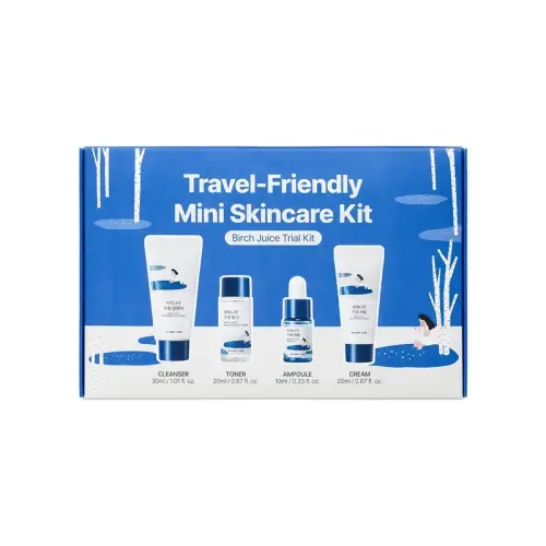 ROUND LAB BIRCH JUICE TRIAL KIT(Cleanser 30ml + Toner 20ml + Ampoule 10ml + Crea Набор ROUND LAB с березовым соком
