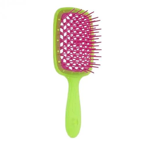 Janeke Superbrush Расческа Салатовая/Фуксия 20,3X8,5X3,1 см