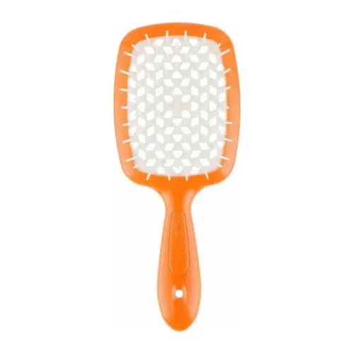 Janeke SUPERBRUSH РАСЧЕСКА МАЛЕНЬКАЯ ОРАНЖЕВАЯ/БЕЛАЯ 17,5x7x3СМ
