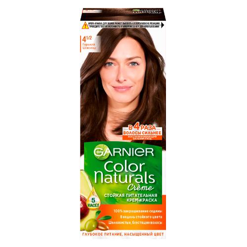 Garnier Стойкая питательная крем-краска для волос Color Naturals, оттенок 4.1/2, Горький шоколад