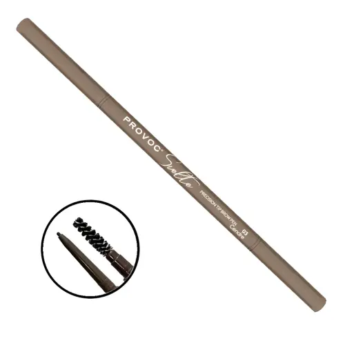 PROVOC SVELTE Precision Tip Brow Pen 03 Cendre Ультратонкий карандаш для бровей SVL03