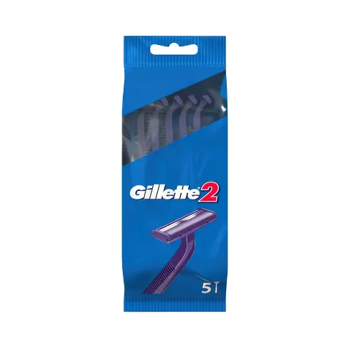GILLETTE 2 Бритвы Одноразовые 5шт