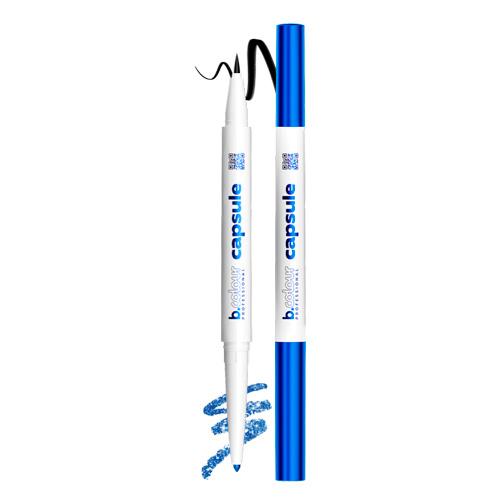 7DAYS B.COLOUR PRO CAPSULE Карандаш-лайнер для глаз с шиммером 2в1 / 02 Blue sapphire,1*0,1 г, 1*0,35 г