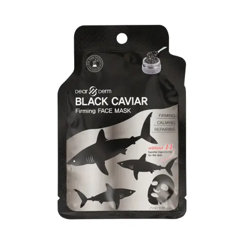 RAINBOW Тканевая маска для лица Black Caviar (Черная икра) Mask Pack for Face