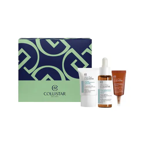 COLLISTAR SPRING SET 2025 FACE - ATTIVI PURI HYALURONIC + POLYGLUTAMIC ACID 30ml + HYALURONIC ACID + CERAMIDES AQUAGEL 15ml + EYE CONTOUR HYALURONIC ACID + PEPTIDES 5ml COLLISTAR Весенний набор 2025 для лица: Сыворотка с гиалуроновой и полиглутаминовой к
