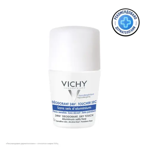 VICHY ШАРИКОВЫЙ ДЕЗОДОРАНТ DRY TOUCH 24Ч 50МЛ