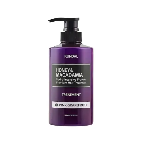 KUNDAL КОНДИЦИОНЕР ДЛЯ ВОЛОС HONEY/MACADAMIA PROTEIN PREMIUM TREATMENT 500ML (KUNDAL) PINK GRAPEFRUIT