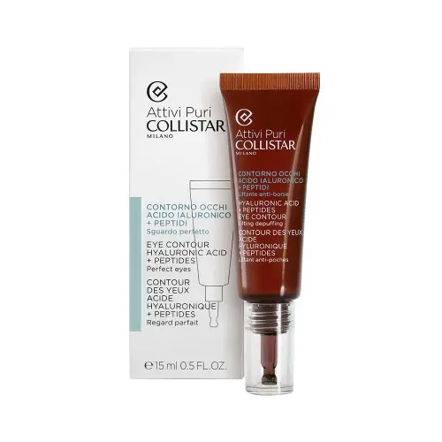 COLLISTAR ATTIVI PURI HYALURONIC ACID + PEPTIDES EYE CONTOUR Крем для контура глаз с гиалуроновой кислотой и пептидами 15 ml