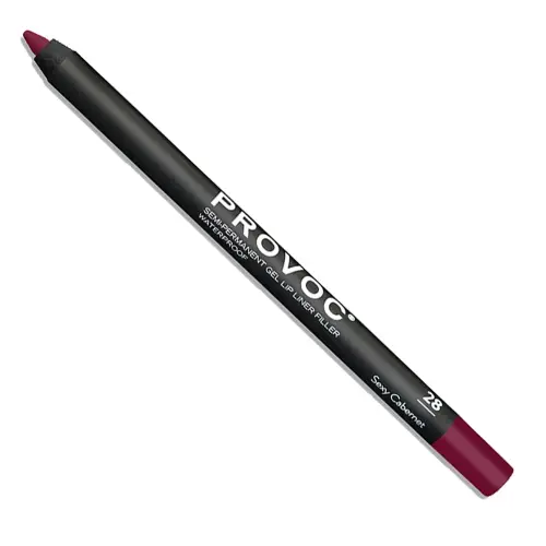PROVOC Semi-Permanent Gel Lip Liner Filler WP 28 Sexy Cabernet Гелевая подводка в карандаше для губ LPL28
