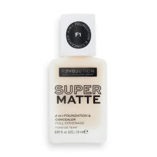 RELOVEREVOLUTION ТОНАЛЬНАЯ ОСНОВА И КОНСИЛЕР 2 В 1 SUPERMATTE 2 IN 1 FOUNDATION & CONCEALER F1