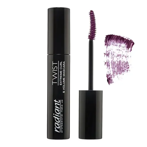 RADIANT  TWIST EXTREME CURL & VOL MASCARA No 2 - DAMSON Тушь для ресниц изгиб и объем TWIST Extreme Curl & Volume Mascara, т. 2 чернослив