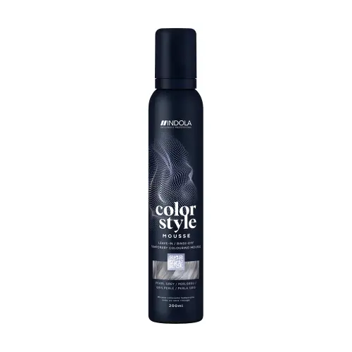INDOLA Color Style Mousse Pearl Grey Оттеночный мусс для укладки волос Жемчужный Серый 200мл