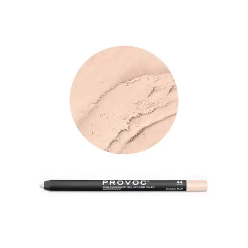 PROVOC Semi-Permanent Gel Lip Liner Filler WP 44 Cream Puff  Гелевая подводка в карандаше для губ LPL44