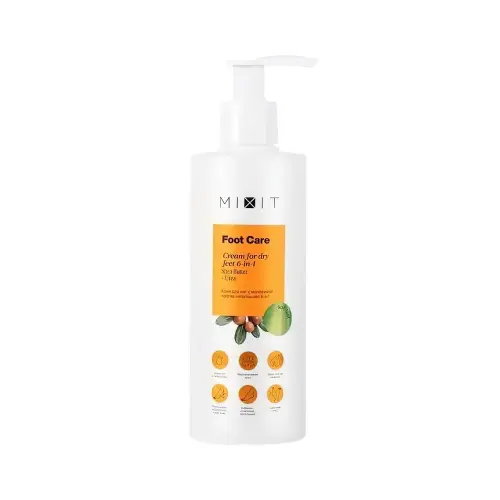 MIXIT Крем для ног с мочевиной против натоптышей Foot Сare Cream for dry feet 6-in-1 250мл