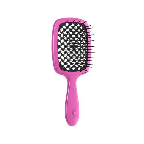 Janeke SUPERBRUSH РАСЧЕСКА ЧЕРНАЯ/РОЗОВАЯ 20,3x8,5x3,1СМ