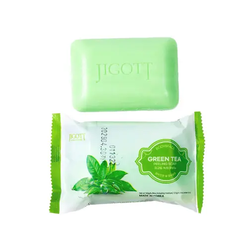 Jigott очищающее мыло  Green Tea Peeling Soap