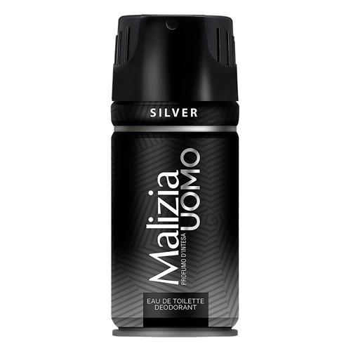 MALIZIA UOMO EDT DEO SPRAY SILVER Парфюмированный дезодорант (M) 150 ML