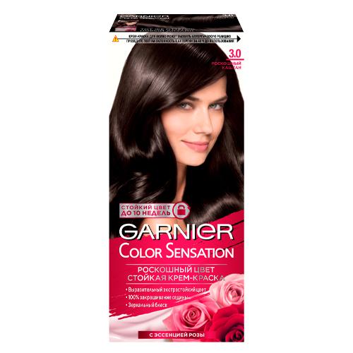 Garnier Стойкая крем-краска для волос Color Sensation Роскошь цвета №3.0 Роскошный каштан 100 мл
