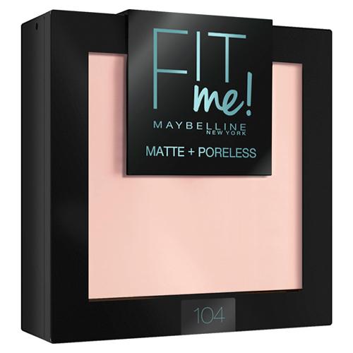 Maybelline Пудра для лица Fit Me, матирующая, скрывающая поры, оттенок 104, Светло-бежевый