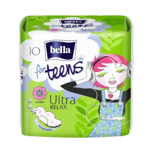 Bella Ультратонкие прокладки Новый дизайн teens Ultra Relax  10 шт  в полиэт. уп.