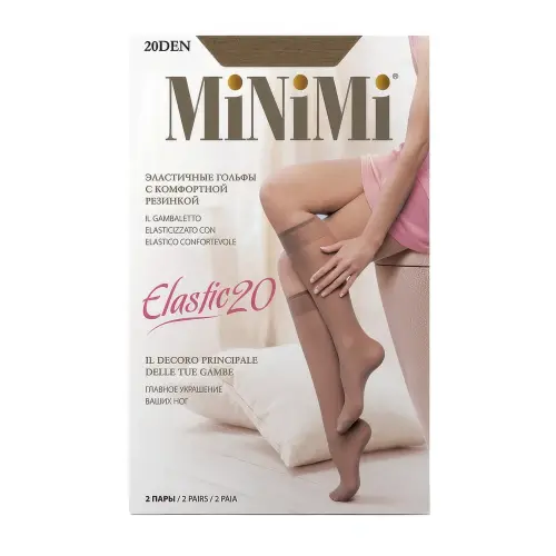 Гольфы жен. Minimi gamb. ELASTIC 20 Mini ELASTIC 20 гольфы (2 пары) Caramello 0