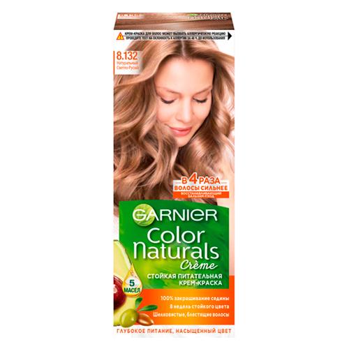 Garnier Стойкая питательная крем-краска для волос Color Naturals, оттенок 8.132, Натуральный светло-русый