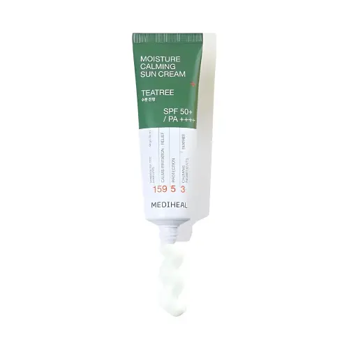 MEDIHEAL MOISTURE CALMING SUN CREAM Крем солнцезащитный SPF50 с маслом чайного дерева 50 мл